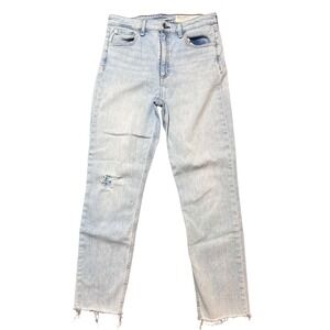Rag Bone Jeans Womens Size 27 Nina High Rise Ankle Cigarette Light Wash Raw Hem